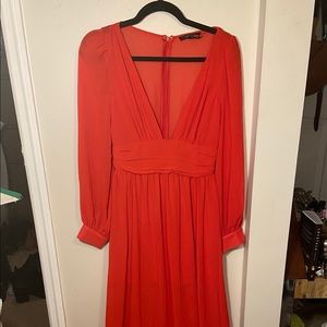 Beautiful red chiffon gown